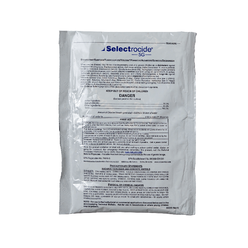 UltraPure Selectrocide® concentrated disinfectant packet - 1g